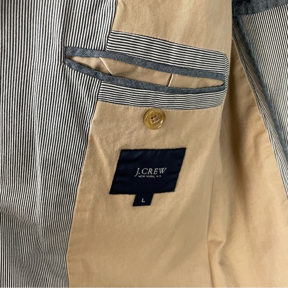 J.Crew Two-Button Blue White Striped Blazer Sports Jacket - Picture 12 of 12